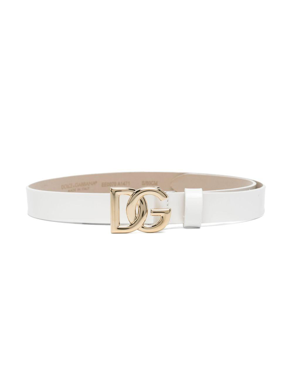 Cintura bianca per bambina EE0070A1471 87682 Dolce & Gabbana Kids 