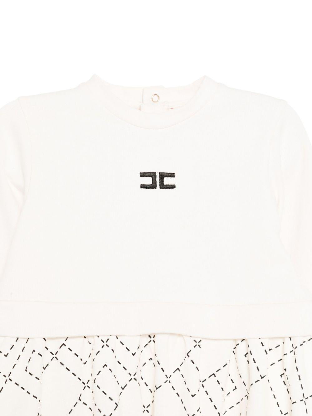 Abito bianco per neonata ENAB0660FF002 D587 Elisabetta Franchi Kids 