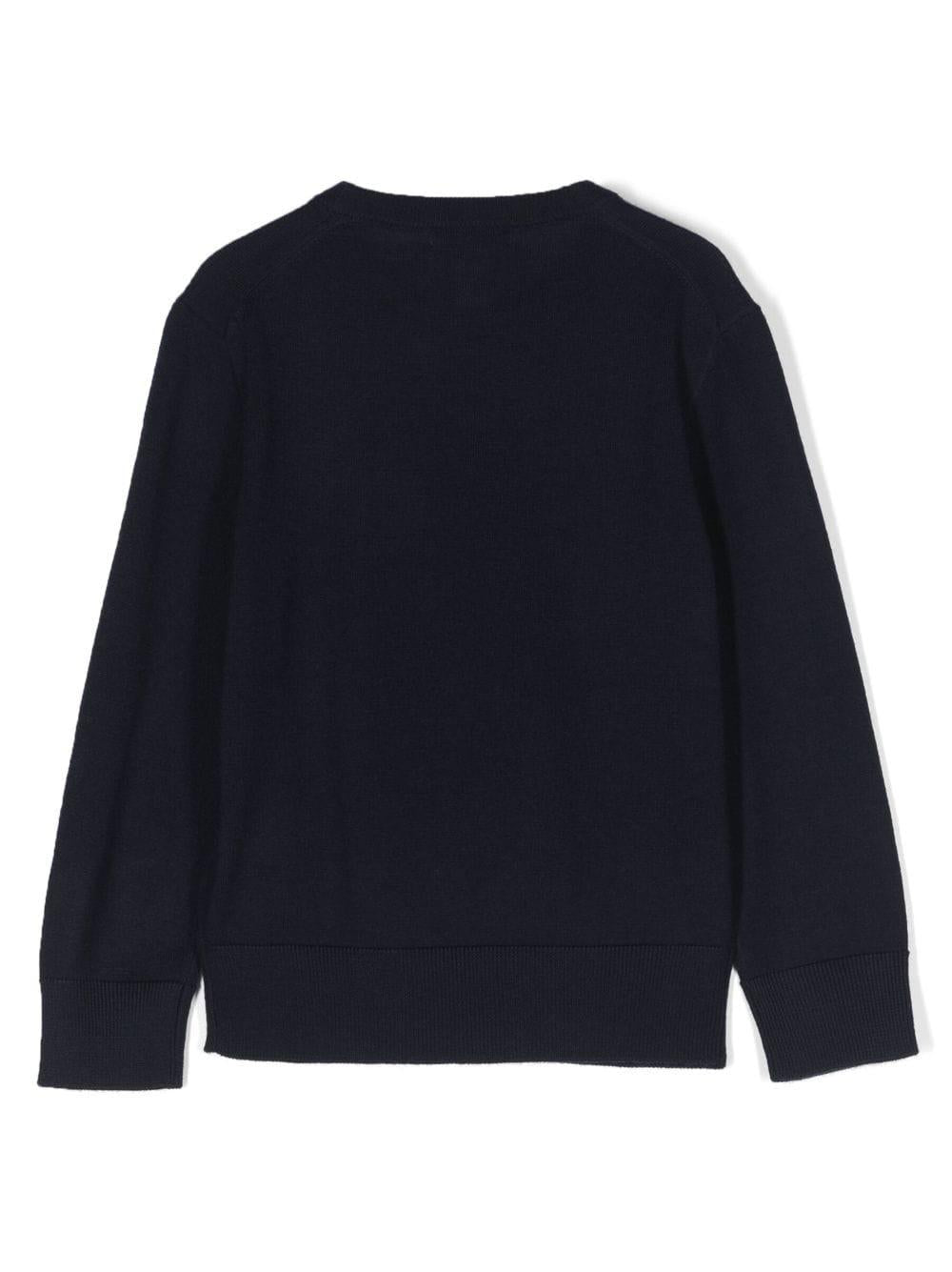 Maglione blu per bambino con logo