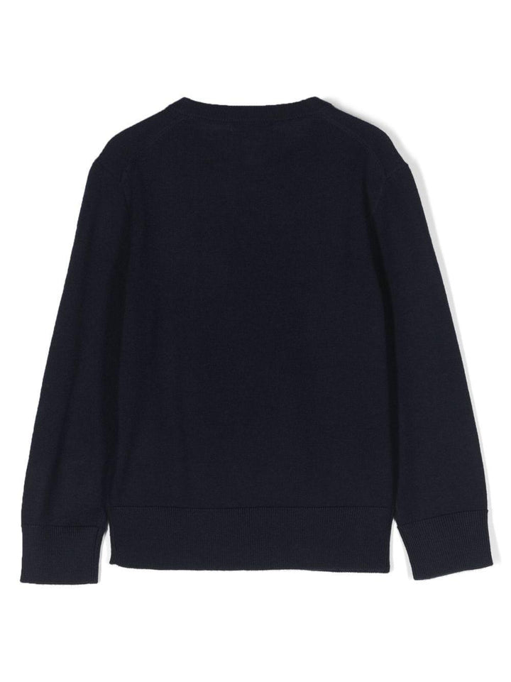 Maglione blu per bambino con logo