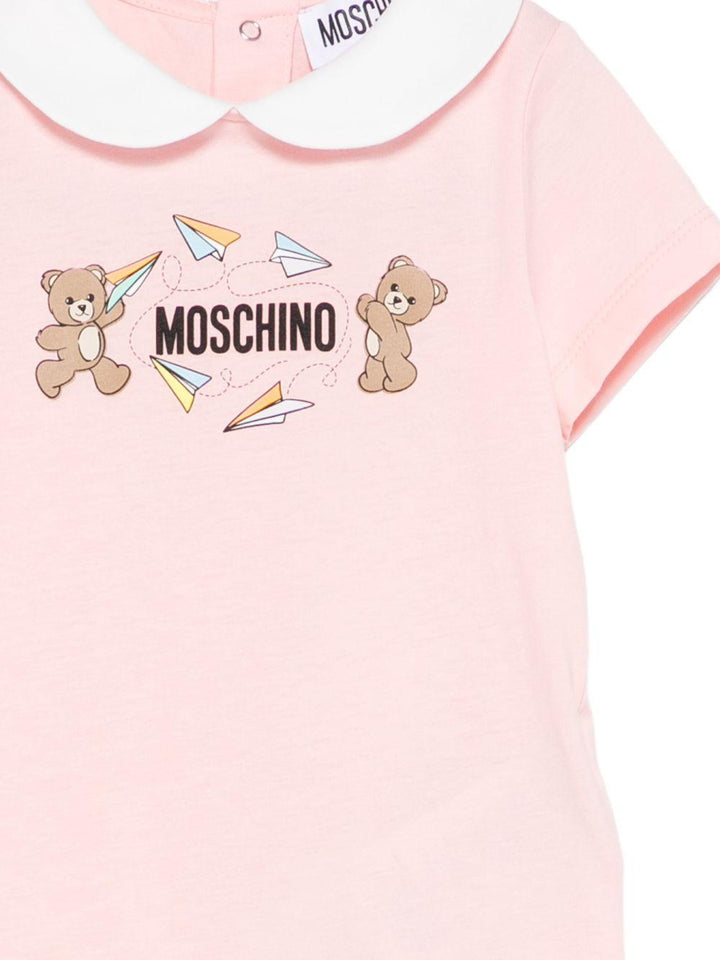 Tutina rosa per neonata MUT04OLAA01 50209 Moschino Kids 