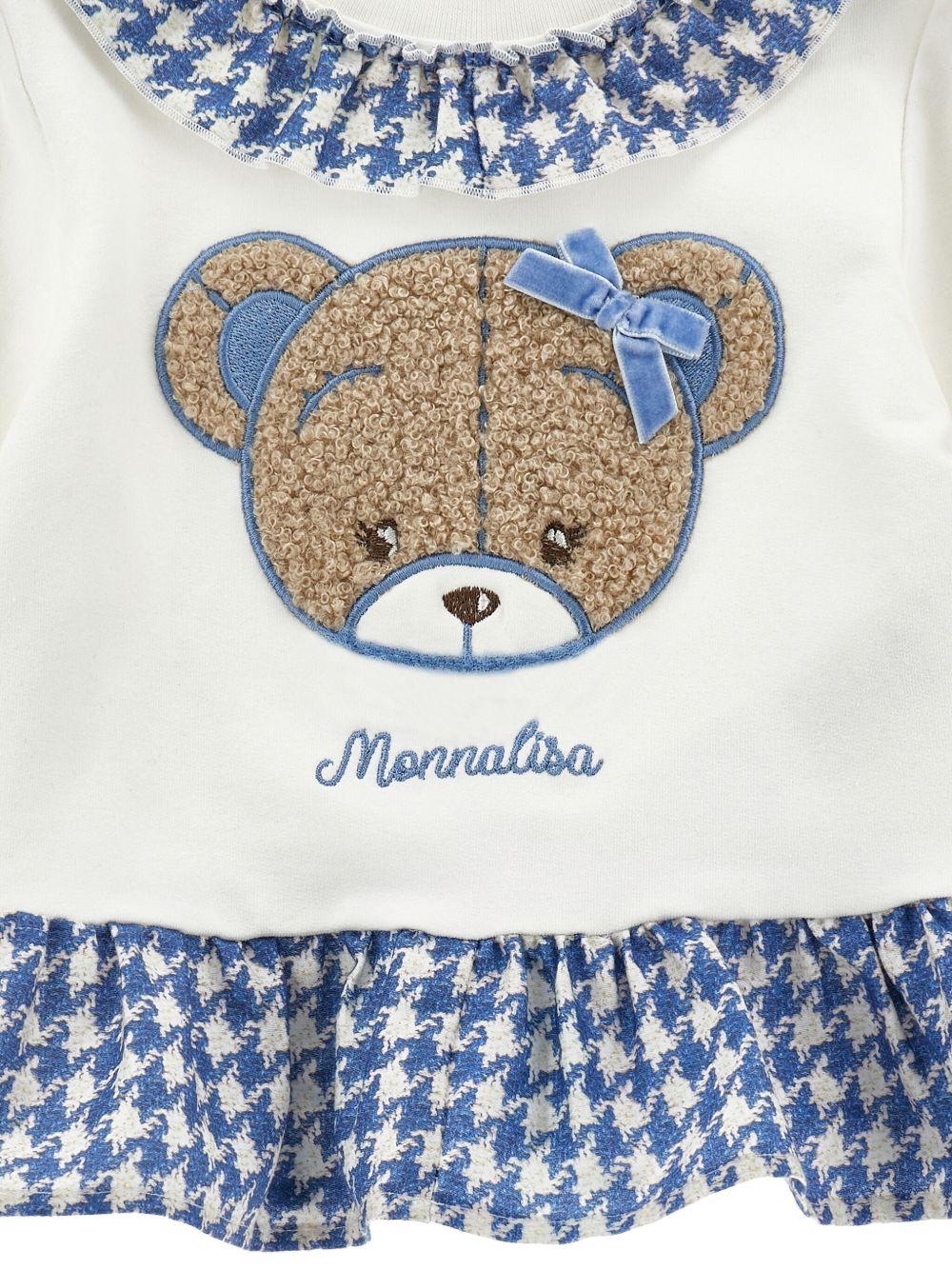 Felpa bianco/blu per neonata 39F6196004 0158 Monnalisa Kids 