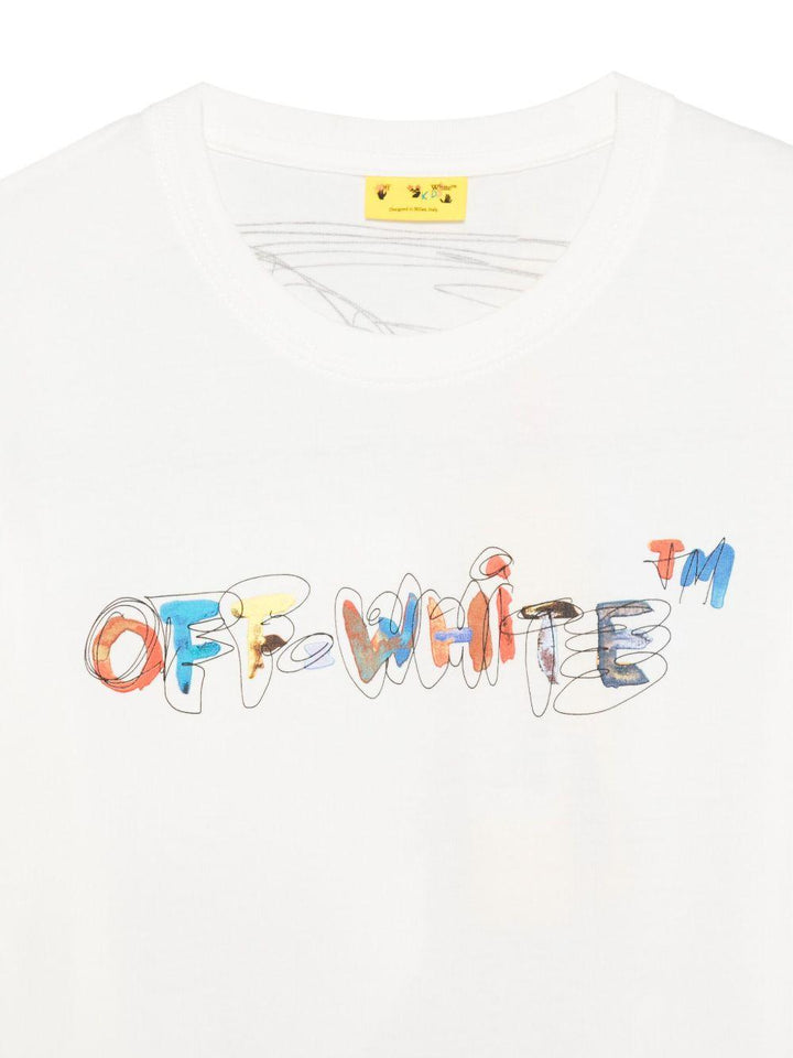 T-shirt bianco per bambino OBAA002F25JER009 0184 Off White Kids 