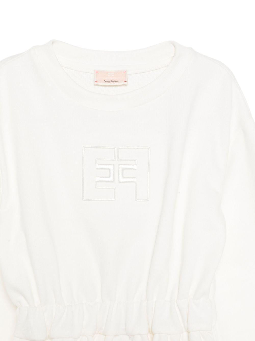Abito bianco per bambina EGAB2210FF002K 0004 Elisabetta Franchi Kids 