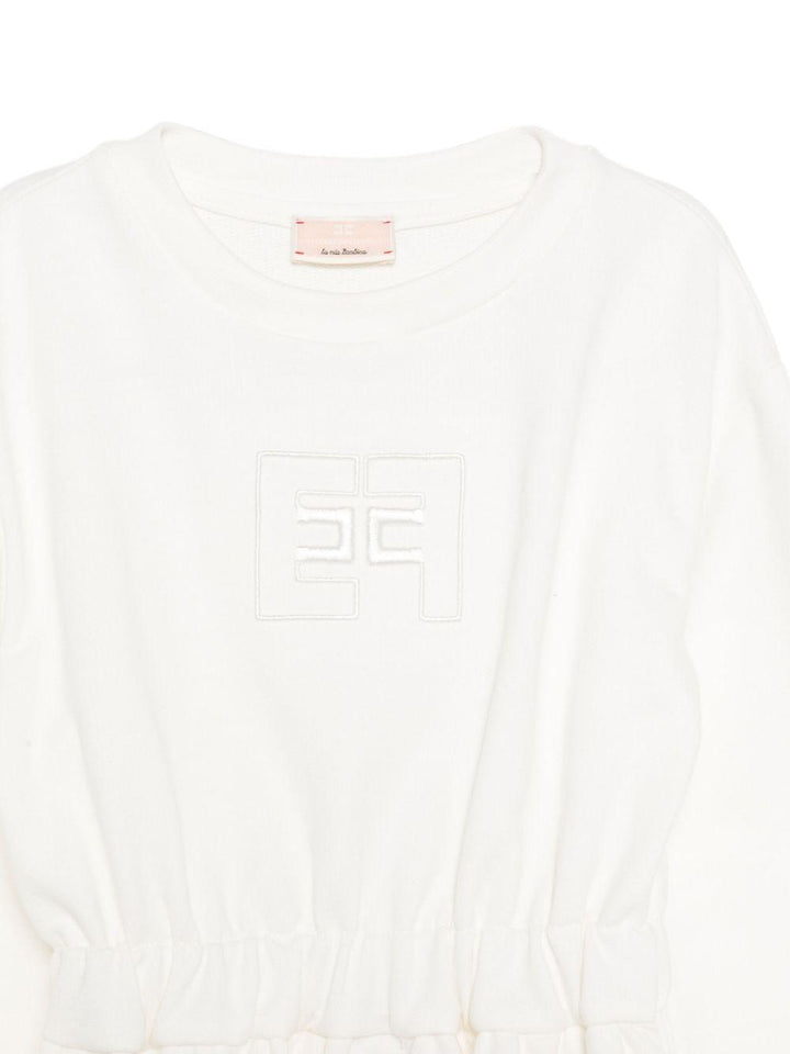 Abito bianco per bambina EGAB2210FF002K 0004 Elisabetta Franchi Kids 