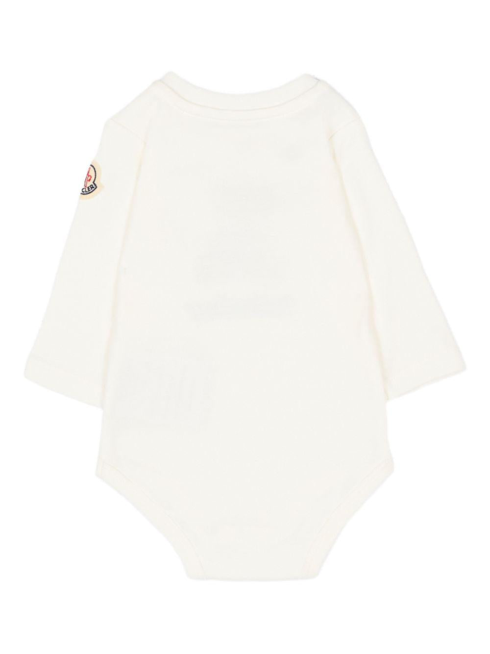 Tutina avorio per neonato 9518P000038392E F07 Moncler Kids 