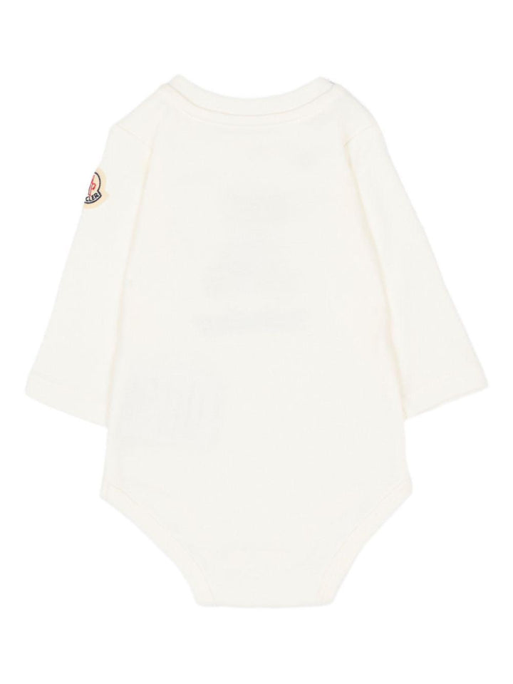 Tutina avorio per neonato 9518P000038392E F07 Moncler Kids 