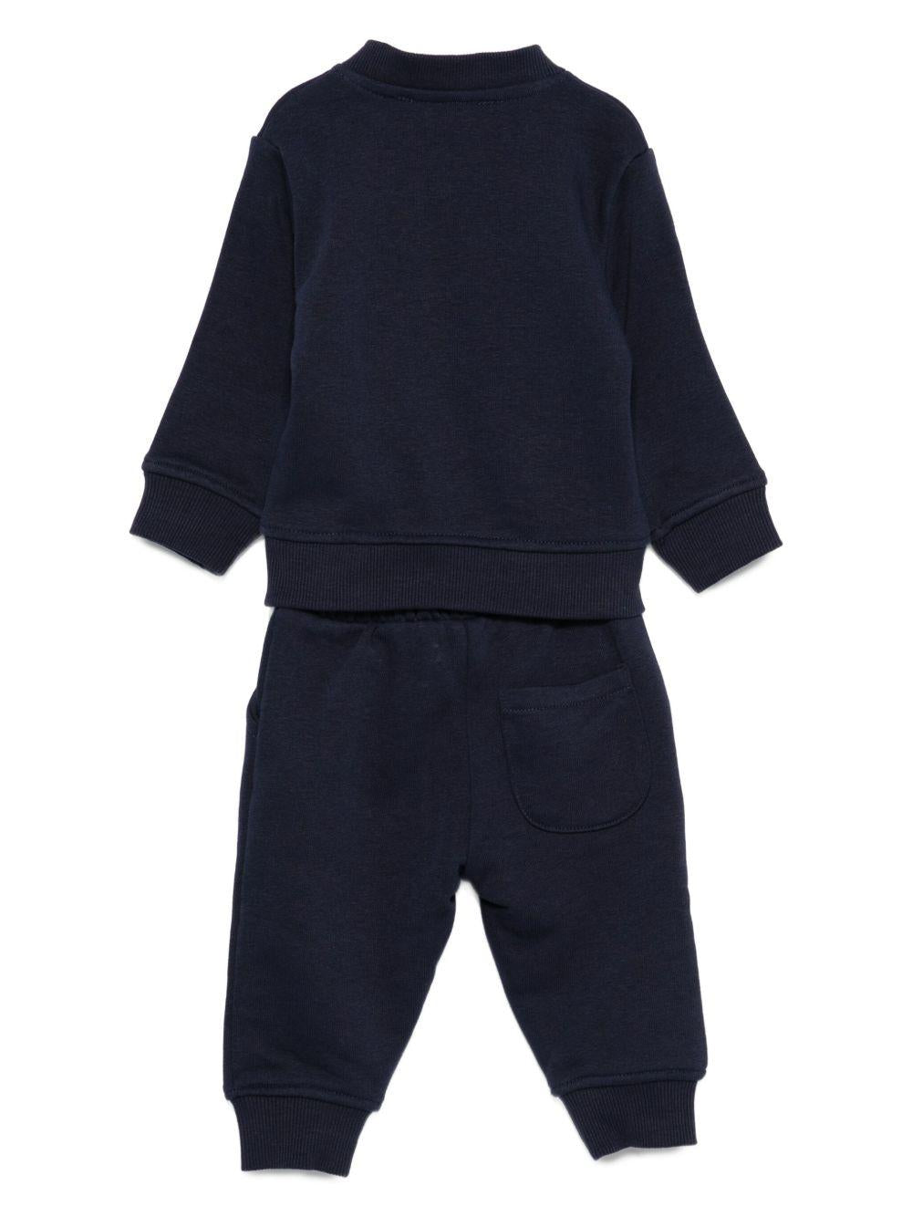 Completo sportivo blu navy per neonato TIA25019CF PEA Trussardi Kids 
