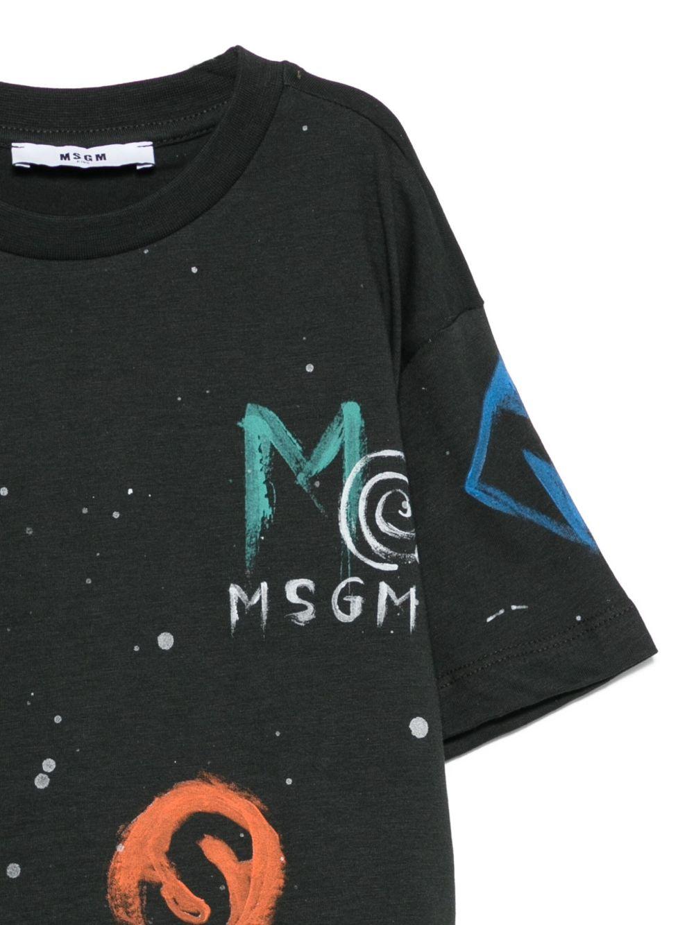 T-shirt nero per bambino F5MSJBTH250 MS040 Msgm Kids 