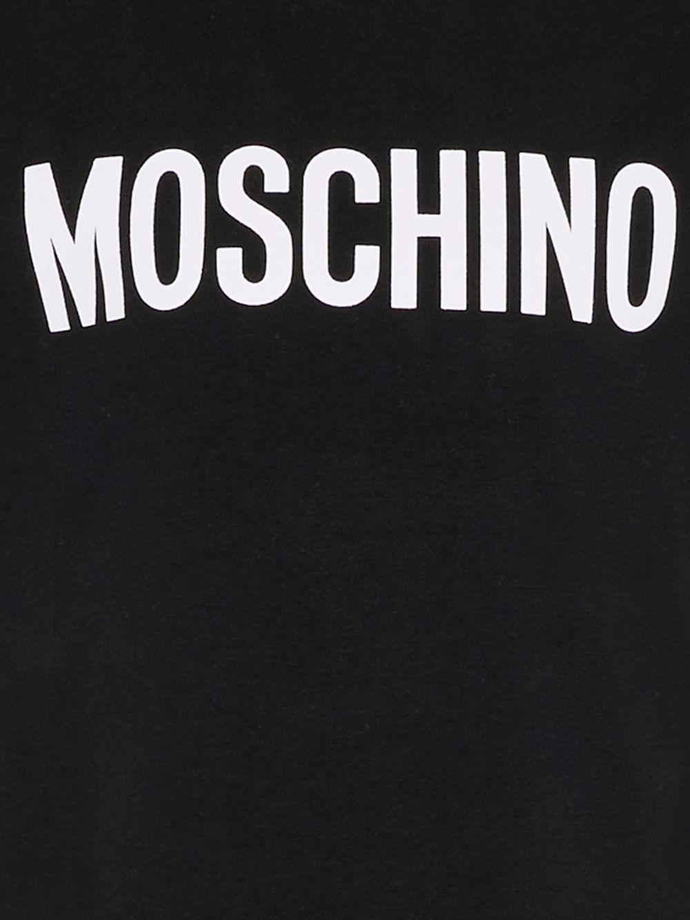 T-shirt nera per bambino HUM05ULBA10 60100 Moschino Kids 