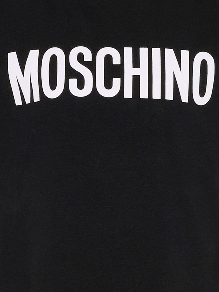 T-shirt nera per bambino HUM05ULBA10 60100 Moschino Kids 