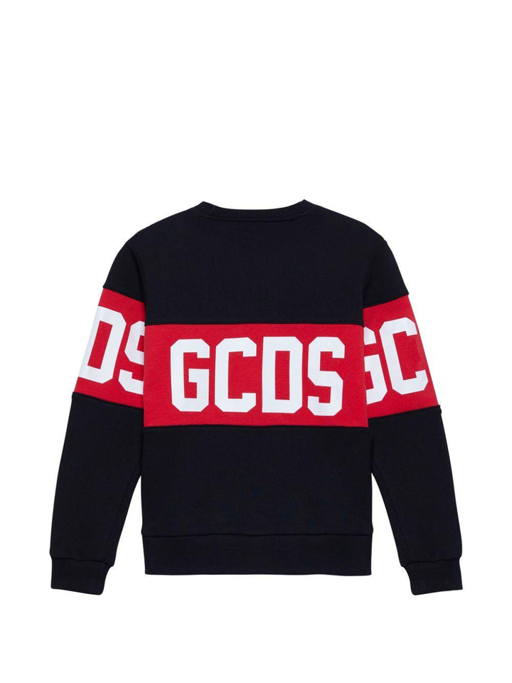 Felpa nera per bambino Z0UJQE584F004 999R Gcds Kids 