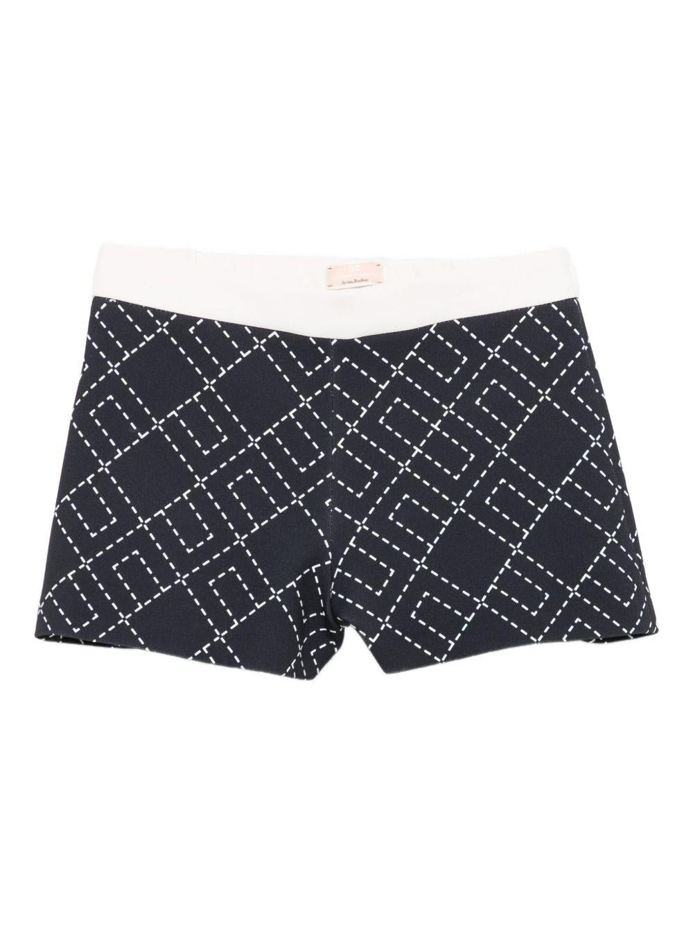 Bermuda nera per bambina EGBE0240GA023 D948 Elisabetta Franchi Kids 