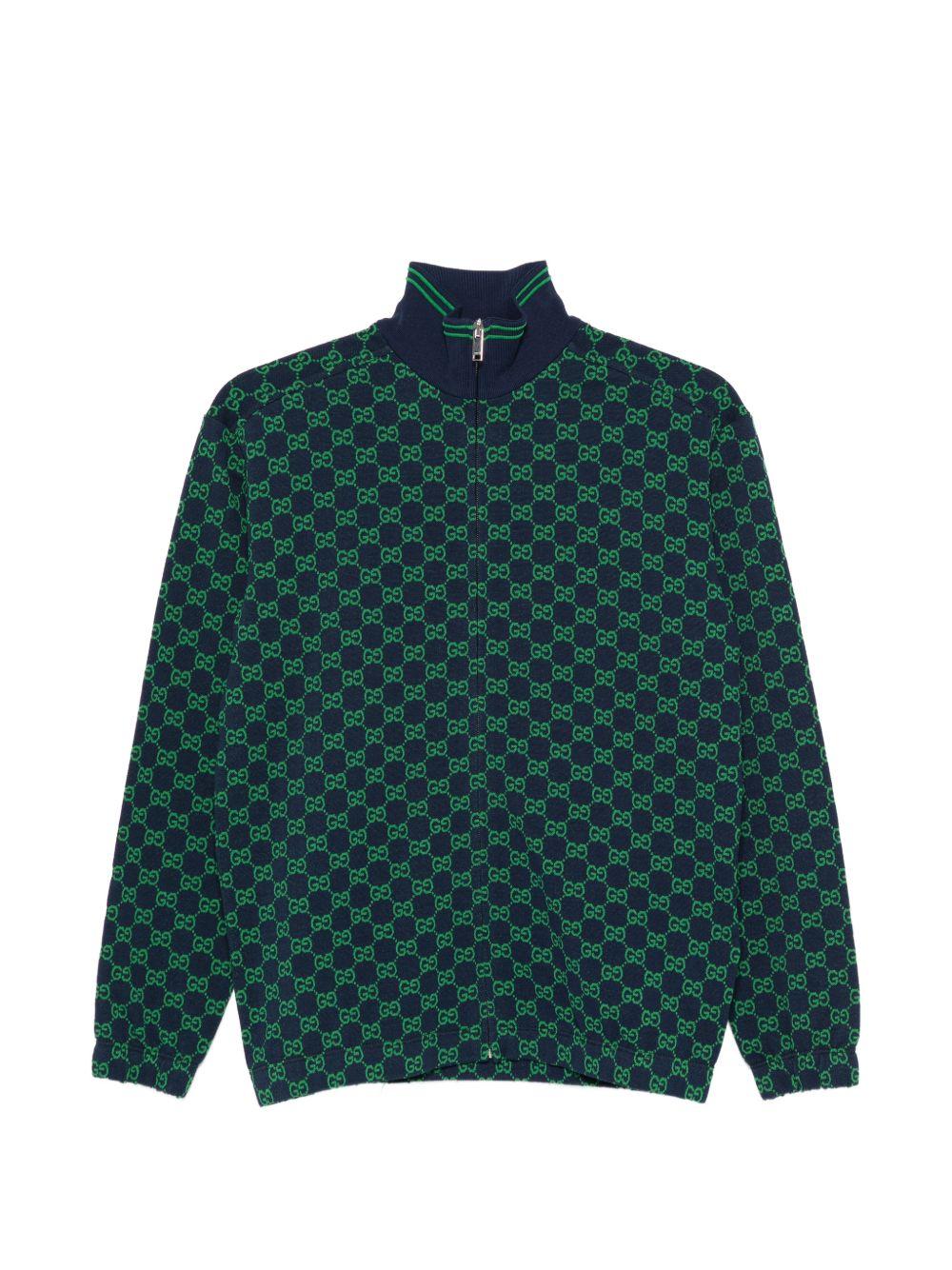 Cardigan blu navy/verde per bambino 849678XJHA9 4085 Gucci Kids 