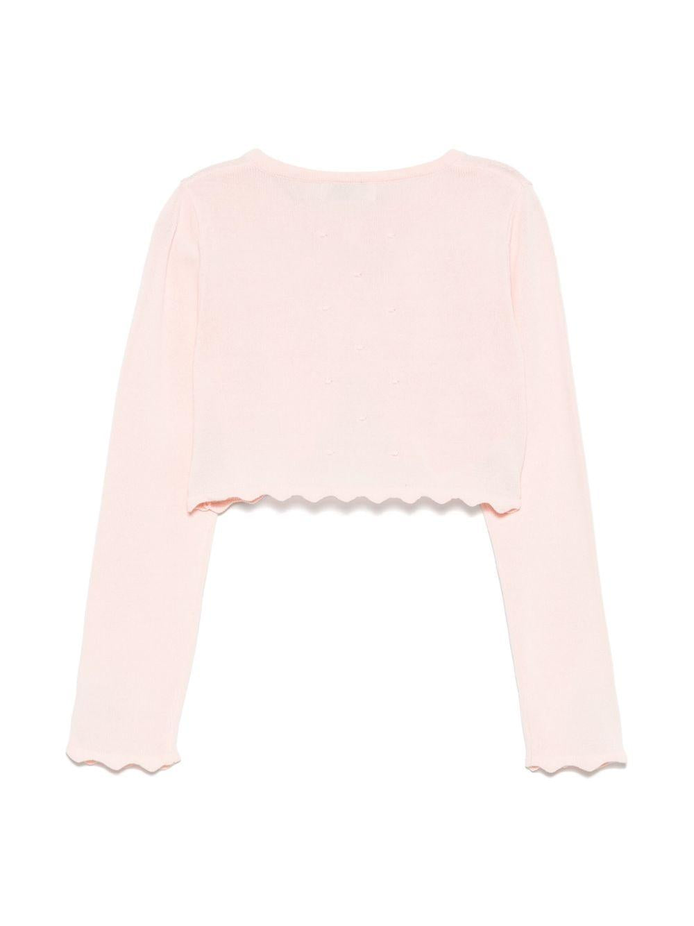 Cardigan rosa chiaro per bambina