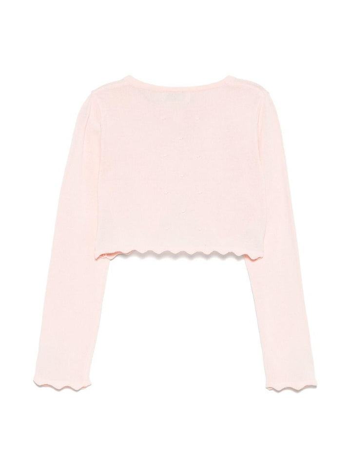 Cardigan rosa chiaro per bambina