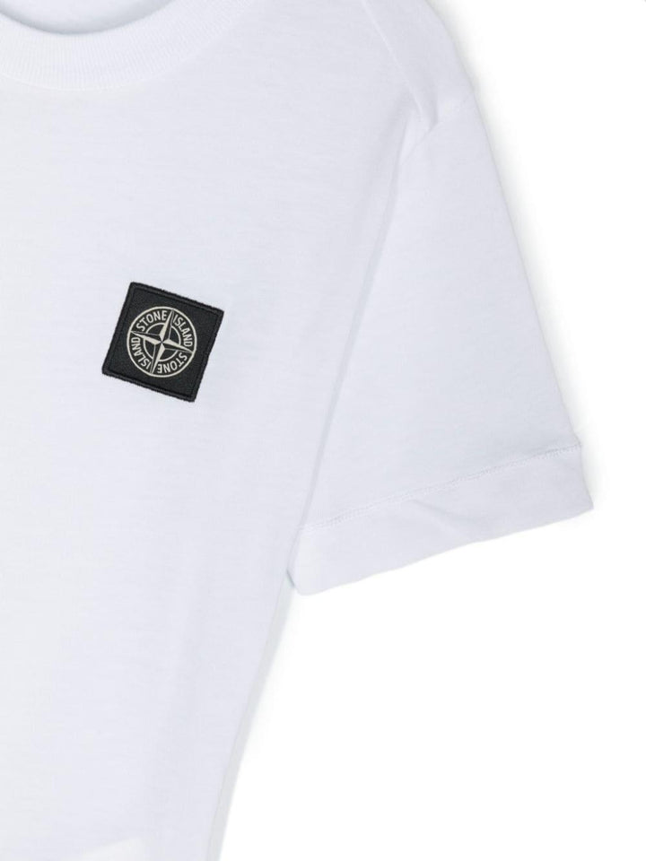 T-shirt bianca per bambino con logo