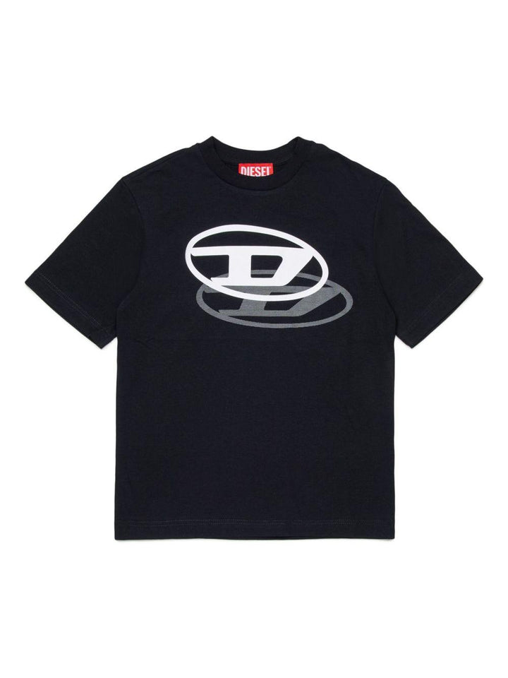 T-shirt nero per bambino J0260100YI9 K900 Diesel Kids 