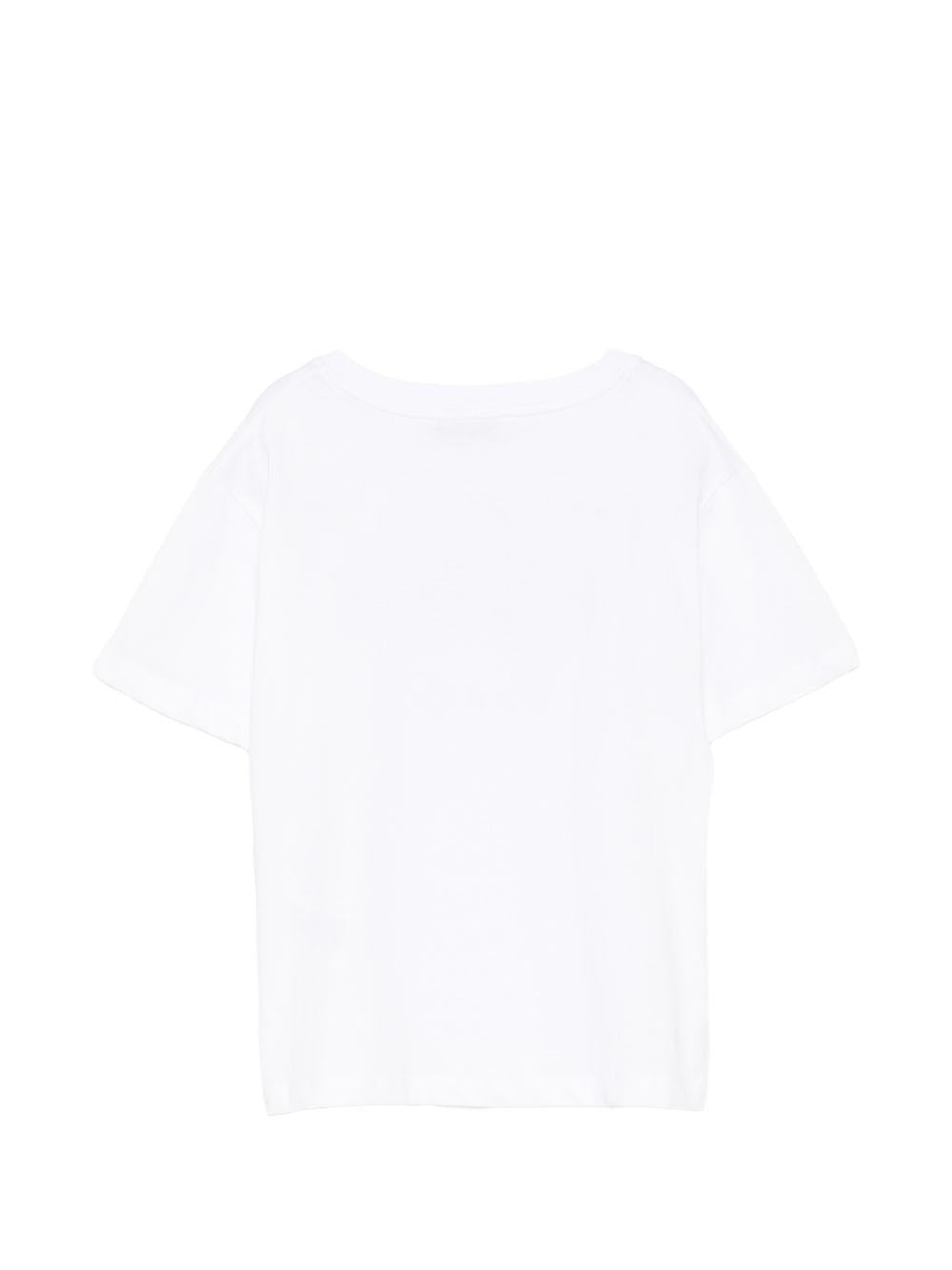 T-shirt bianca per bambino S6MSJUTH001 001 Msgm Kids 