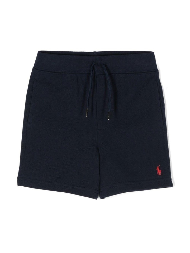 Blue Bermuda shorts for boys with logo