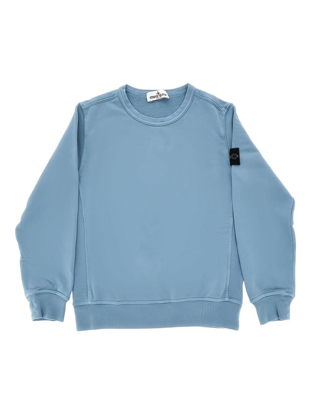 Felpa blu per bambino 66100005S0040 V004A Stone Island Kids 