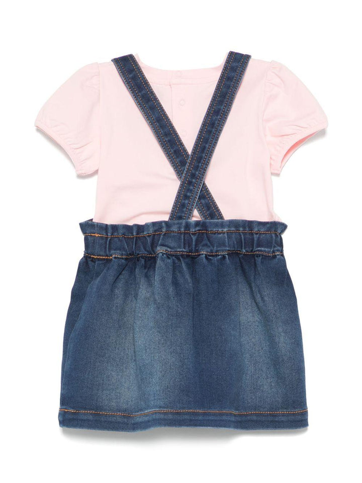 Completo rosa/denim per neonata
