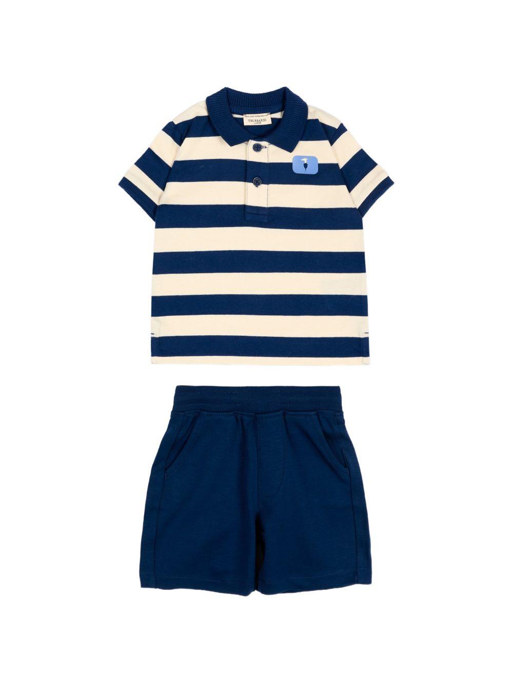Completo crema/blu per neonato TIP26082CJ BLU Trussardi Kids 