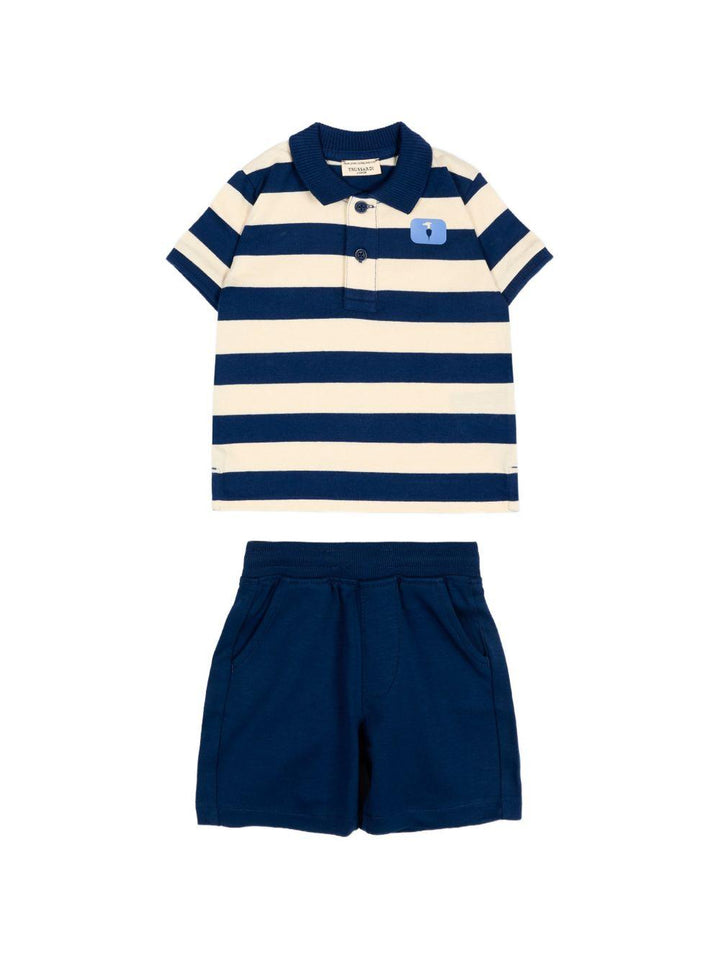 Completo crema/blu per neonato TIP26082CJ BLU Trussardi Kids 