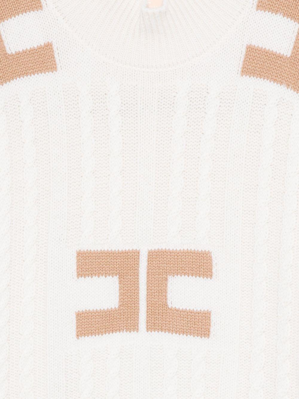 Maglione bianco per bambina EFMA171CFL230 D747 Elisabetta Franchi Kids 