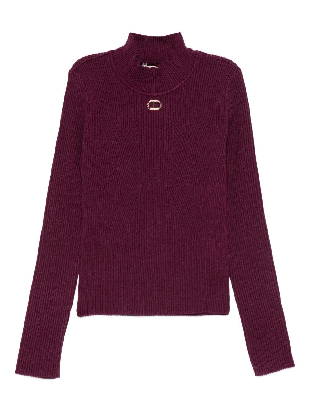 Maglione bordeaux per bambina 252GJ3042 04218 Twin Set 