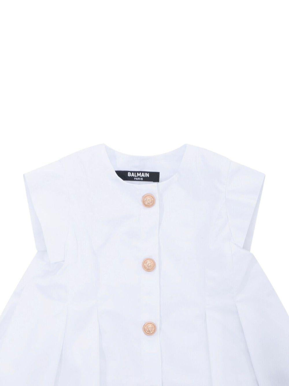 Abito bianco per neonata BY1131P0562 100 Balmain Kids 
