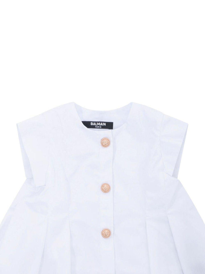 Abito bianco per neonata BY1131P0562 100 Balmain Kids 