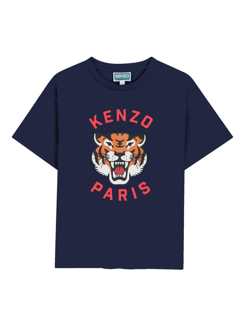 T-shirt blu scuro per bambino K61676 84N Kenzo Kids 