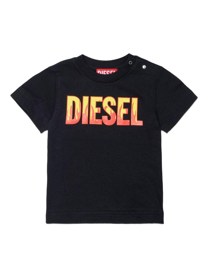 T-shirt nero per neonato K0075800YI9 K900 Diesel Kids 