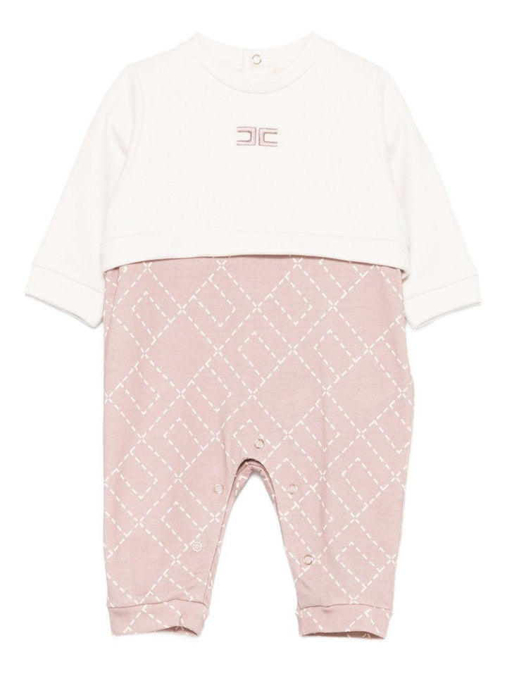 Tutina bianca/rosa per neonata ENTU1410FF002 D687 Elisabetta Franchi Kids 