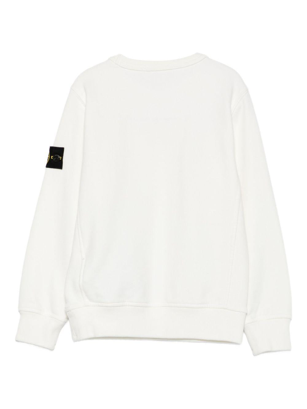 Felpa bianca per bambino 66100001S0A20 V0099 Stone Island Kids 