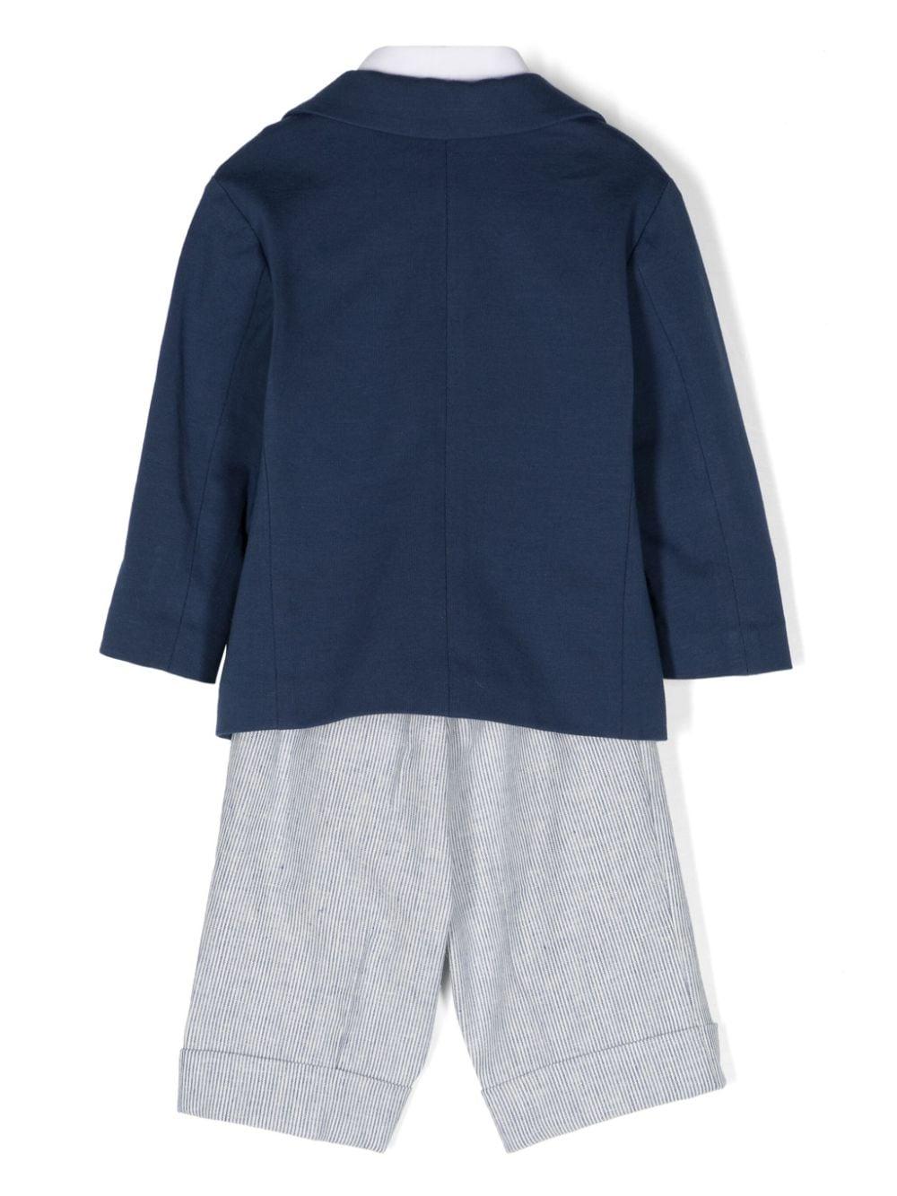 Completo elegante blu e bianco per neonato MN5075864453 66 Colorichiari Kids 