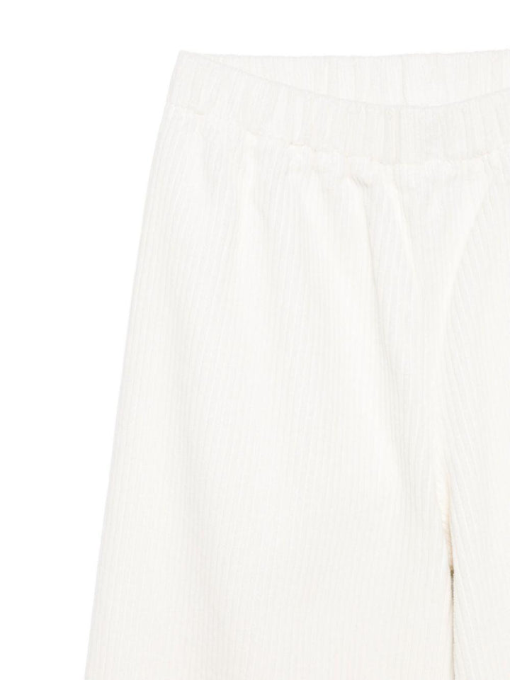 Pantalone bianco per bambina A25GPL0004V6012 100 Il Gufo 