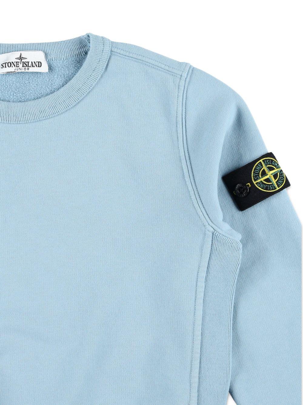 Felpa celeste per bambino 66100001S0A20 V004A Stone Island Kids 
