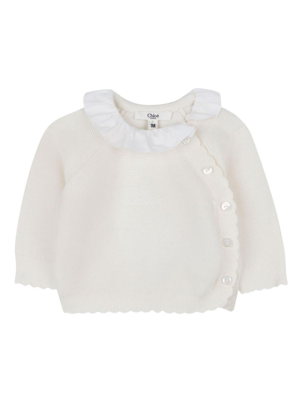 Completo bianco sporco per neonata C20778 117 Chloe 