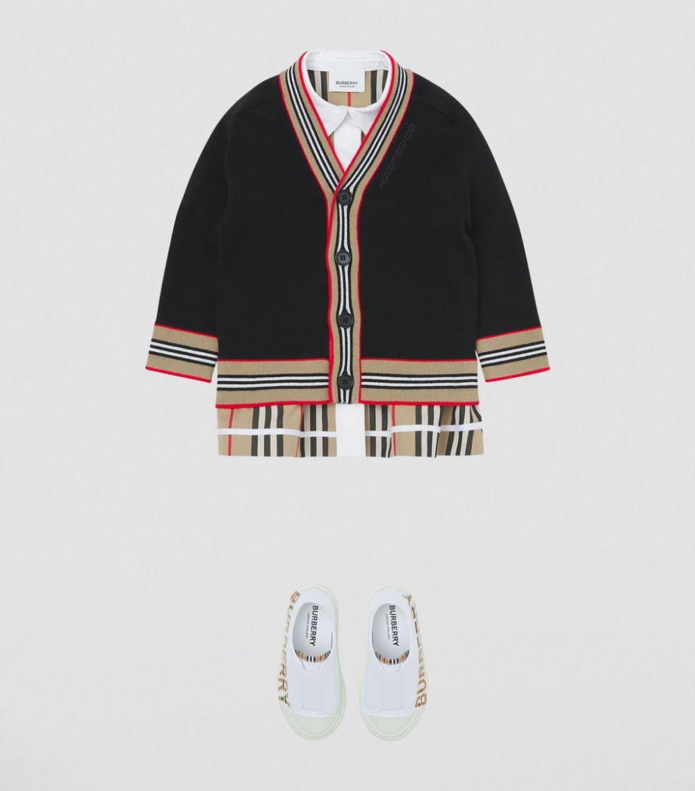 Cardigan nero per neonata 8047616 A1189 Burberry Kids 