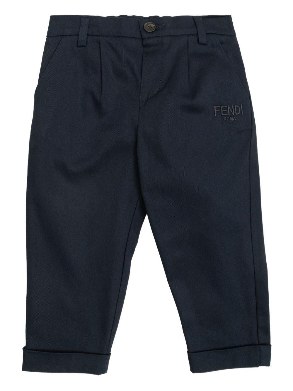 Pantalone blu scuro per neonato BMF271AS5Y F0QG0 Fendi Kids 