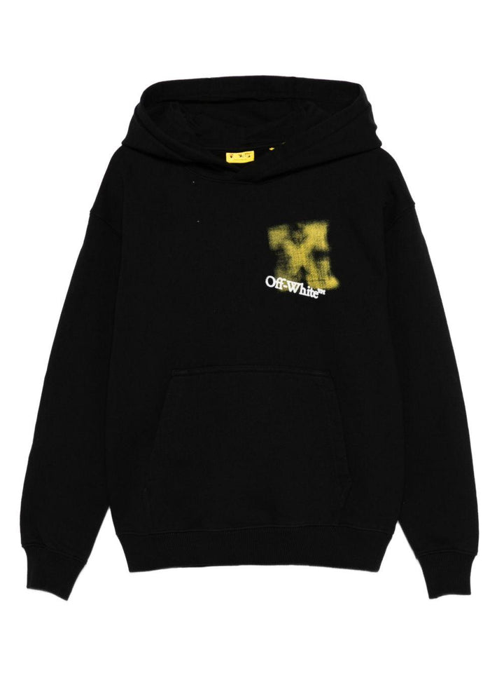 Felpa nera per bambino OBBB001F25FLE004 1018 Off White Kids 