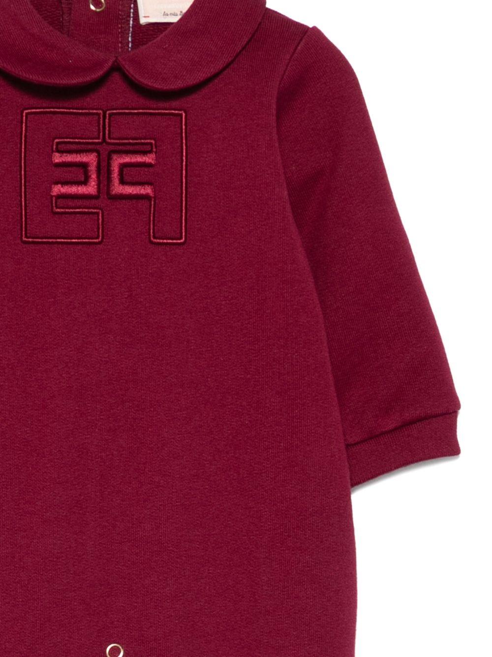 Tutina rossa oscuro per neonata ENTU1390FF002 3029 Elisabetta Franchi Kids 