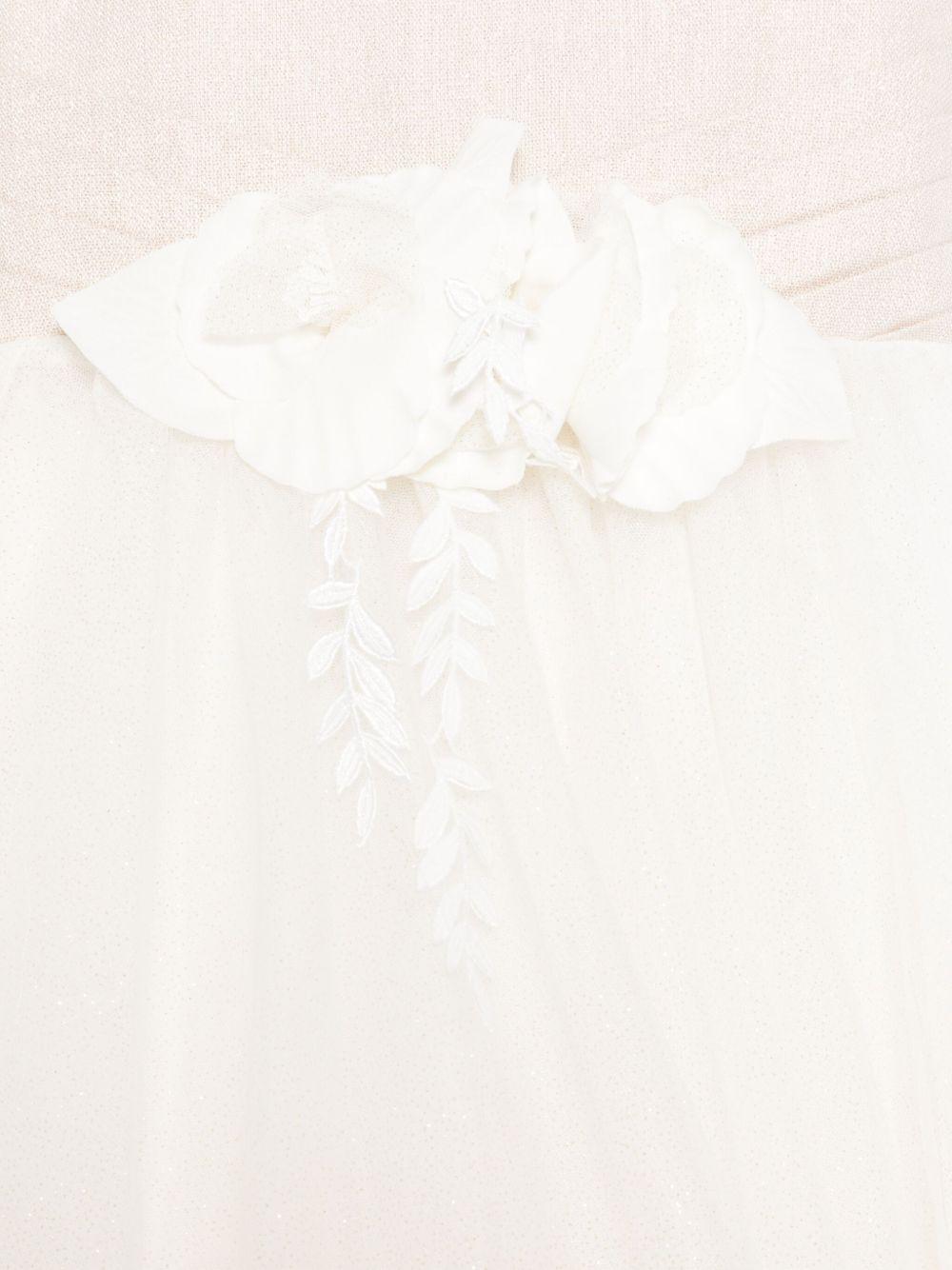 Abito bianco/oro per bambina