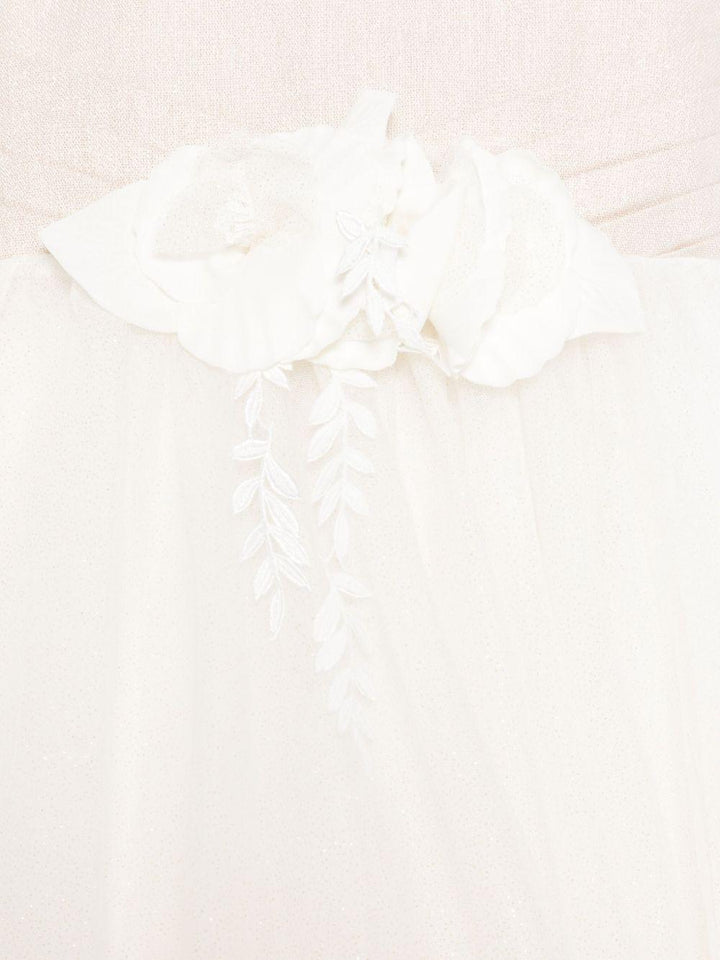 Abito bianco/oro per bambina