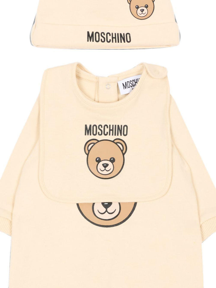 Kit tutina beige per neonato MUY09PLCA40 20404 Moschino Kids 