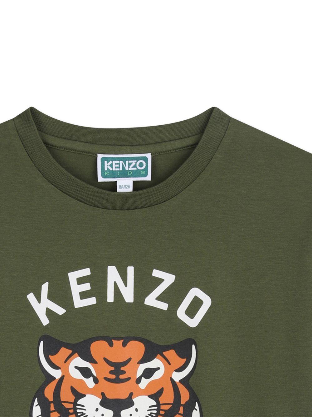 T-shirt verde per bambino K61676 64B Kenzo Kids 