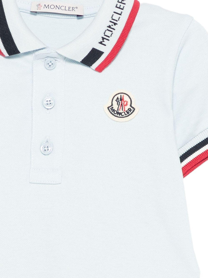 Completo bianco/blu navy per neonato 9518M000158496F F77 Moncler Kids 