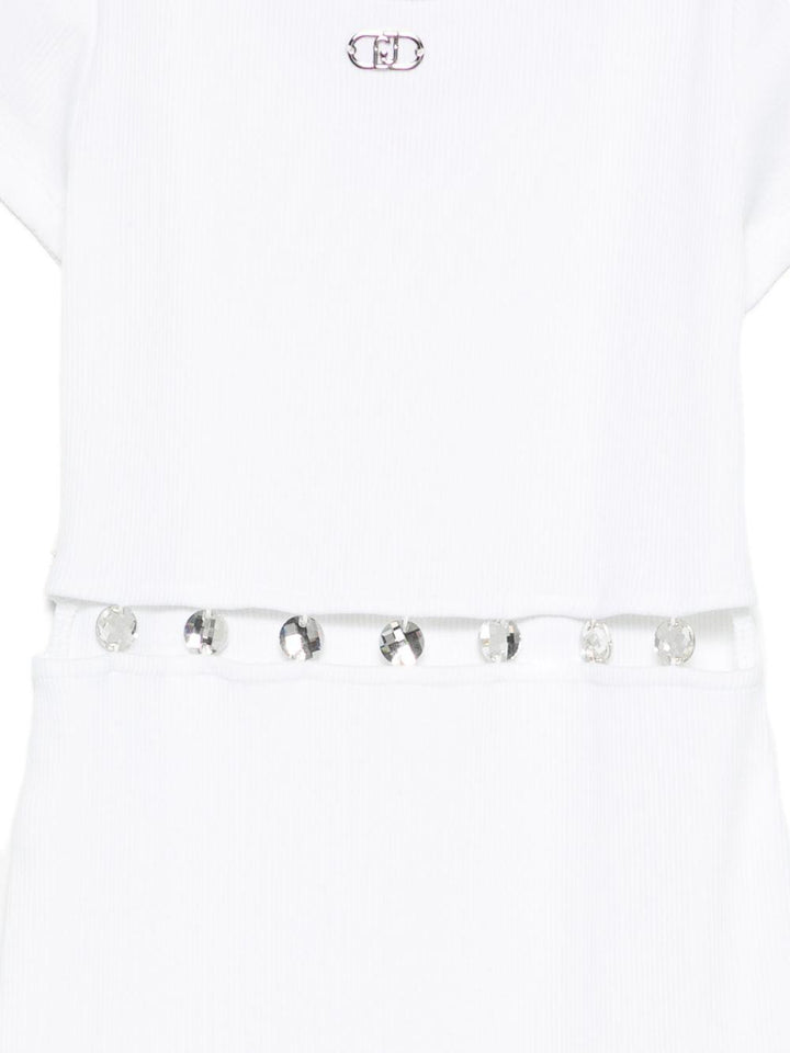 Abito bianco per bambina GA6144J4822 10601 Liu Jo 